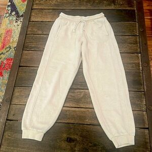 Cream Adidas sweatpants joggers sz S